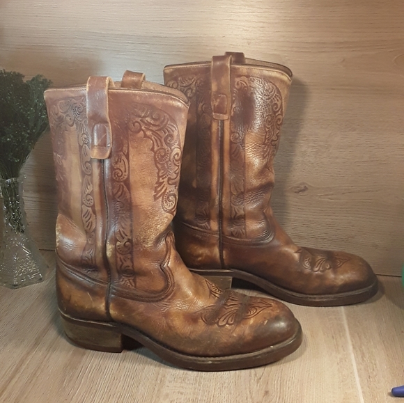 FREE SHIP! Mens 8.5 (Womens 9.5-10) Cow Boy Boots